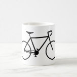 [ Thumbnail: Simple Bicycle Silhouette Coffee Mug ]