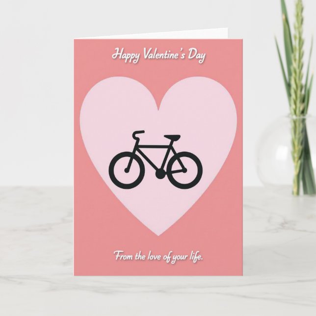 Simple Bike Valentine Card (Front)