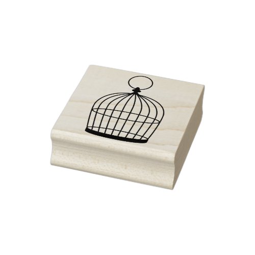Simple Birdcage Rubber Stamp