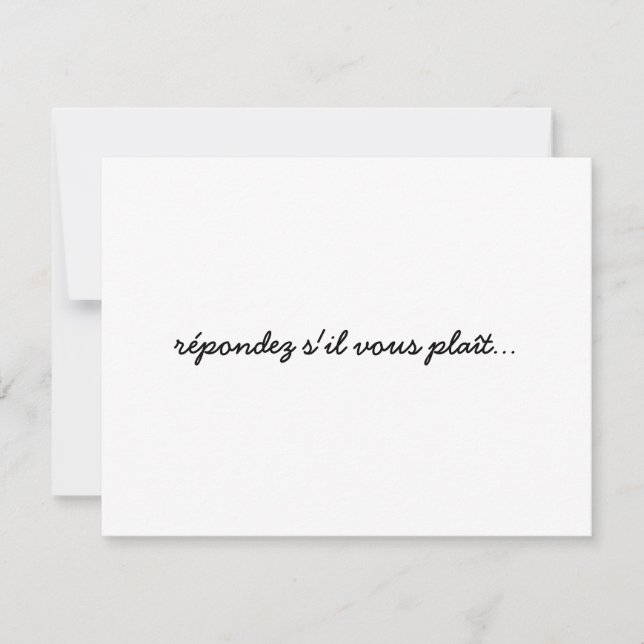 Simple Birds on Tree Branch RSVP Card (Front)