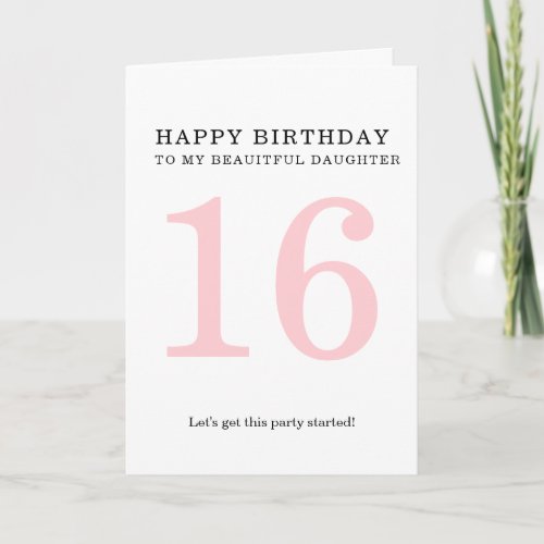 simple birthday 16th birthday Card. Card
