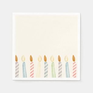 Simple Birthday Candles Party Napkins