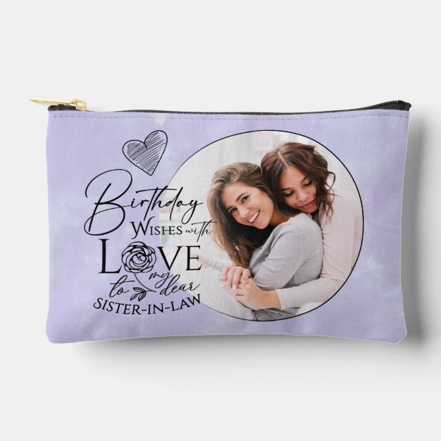 Simple Birthday Gifts For  Sister-In-Law Accessory Pouch (Front)