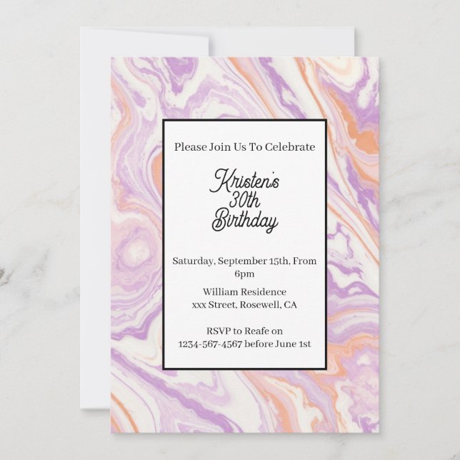 Simple Birthday Invitation (Front)
