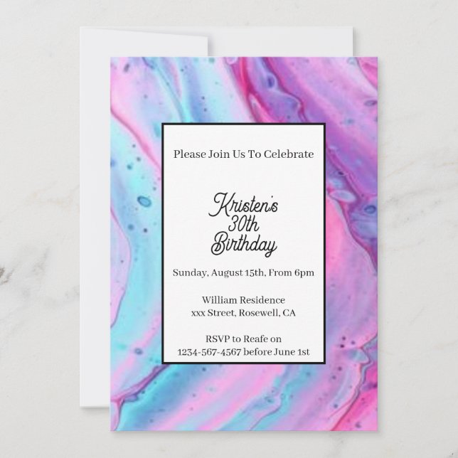 Simple Birthday Invitation (Front)