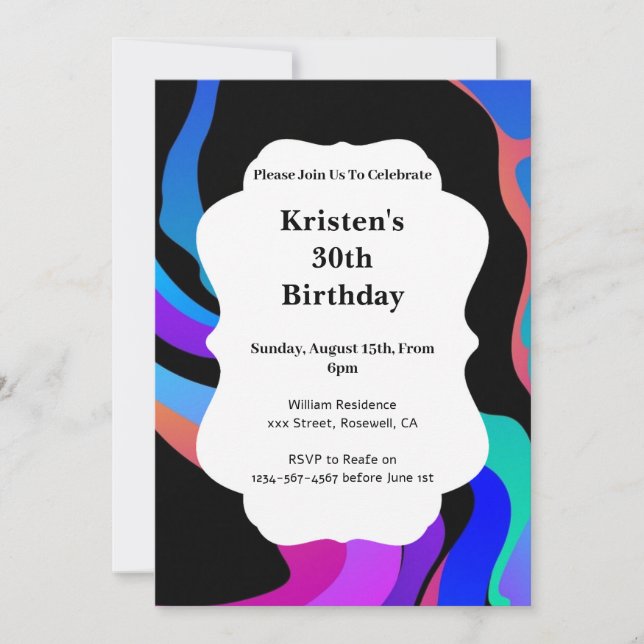 Simple Birthday Invitation (Front)