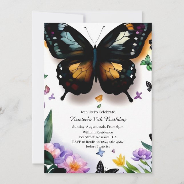 Simple Birthday Invitation (Front)