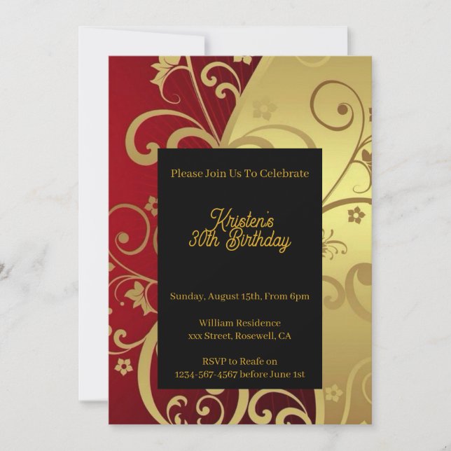 Simple Birthday Invitation (Front)