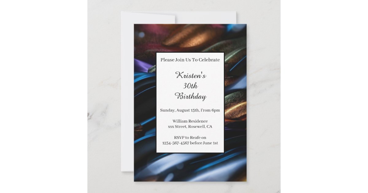 Simple Birthday Invitation | Zazzle