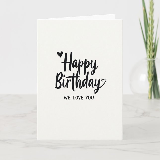 Simple Birthday Love You Card (Front)