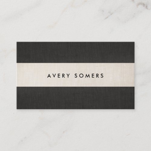 Simple Black and Beige Bold Stripe Stylish Business Card Templates