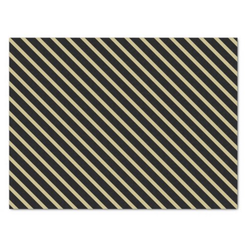 Simple Black and Gold Striped Minimalist Cute  Tissue Paper