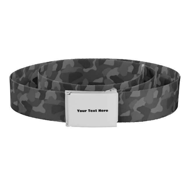 Simple Black and Gray Camouflage  Belt (Coil)