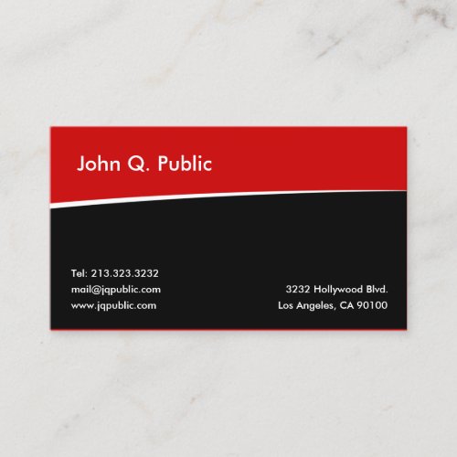 Black and Red Business Card