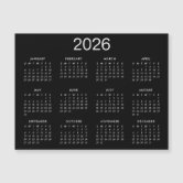Simple Black And White 2025 Calendar | Zazzle
