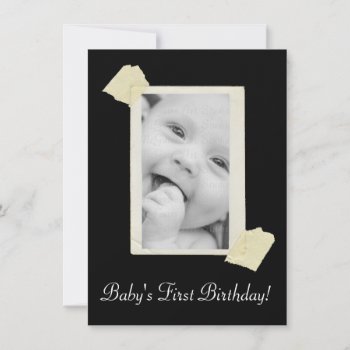Simple Black And White Baby Invitation by camcguire at Zazzle