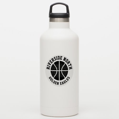Simple black and white basketball team sticker