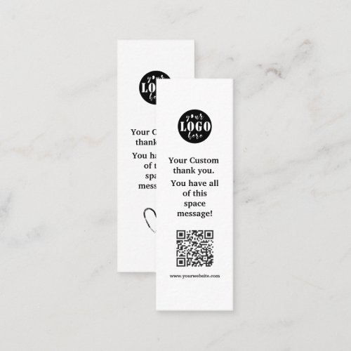Simple Black And White Bookmark Card