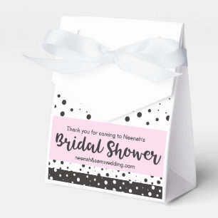 Simple Black and White, Bridal Shower Favor Boxes