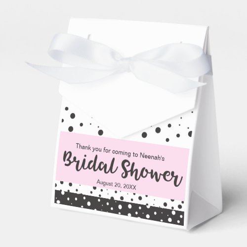 Simple Black and White Bridal Shower Favor Boxes