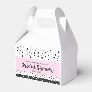 Simple Black and White, Bridal Shower Favor Boxes