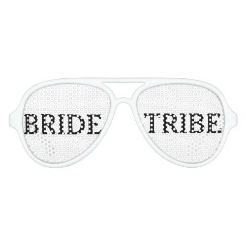 Simple Black and White Bride Tribe Sunglasses