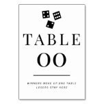 Simple Black and White Bunco ANY Table Number