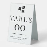 Simple Black and White Bunco ANY Table Number Table Tent Sign