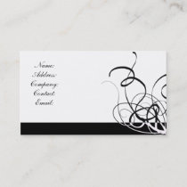 simple black and white business card