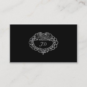 simple black and white business card