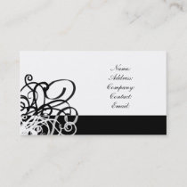 simple black and white business card