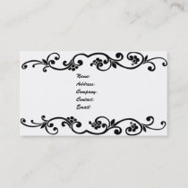 simple black and white business card