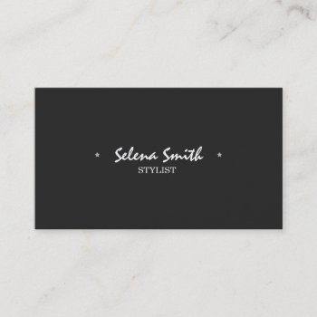 Simple Black And White Business Card by whatsurbiznass at Zazzle