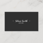Simple Black And White Business Card at Zazzle