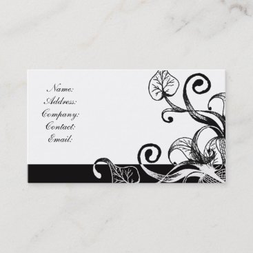 simple black and white business card