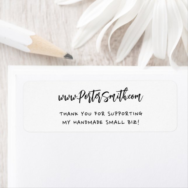 Simple Black And White Business Thank You Label (Insitu)