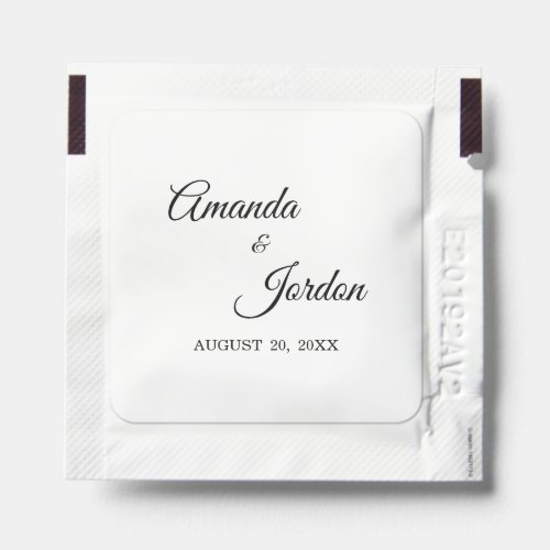 Simple Black and White Calligraphy Hand Sanitizer Packet