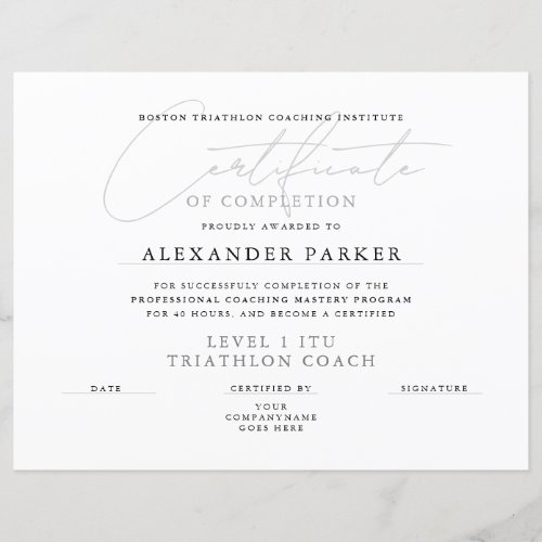 Simple Black And White Certificate Graduation