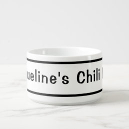 Simple Black-and-White Chili Bowl