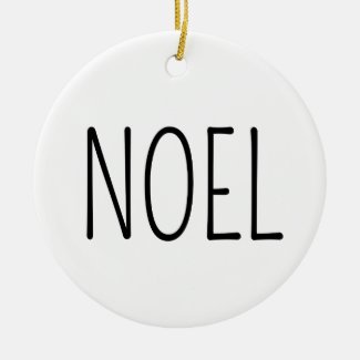 Simple Black and White Christmas Ornament Gift
