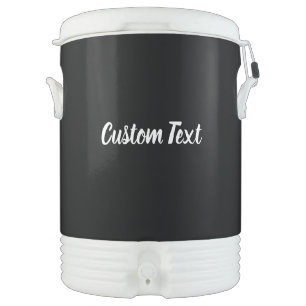 Simple Black and White Cursive Script Beverage Cooler