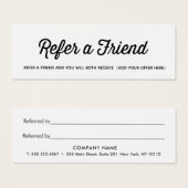 Simple Black and White Customer Referral (Front & Back)