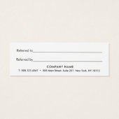 Simple Black and White Customer Referral (Back)