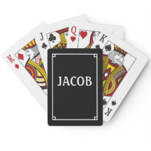 Simple Black and White Customizable Playing Cards