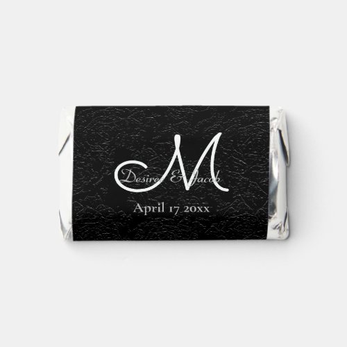 Simple Black And White Elegant Wedding Monogram Hersheys Miniatures