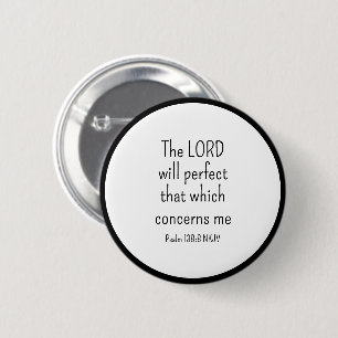Simple Black and White Faith in God Bible Verse Button