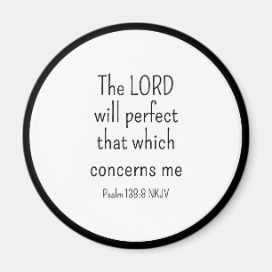Simple Black and White Faith in God Bible Verse Magnet