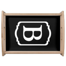 Simple Black and White Framed Monogram