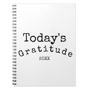 Simple Black and White Gratitude Journal