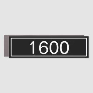 Simple Black and White House Number Mailbox Decal